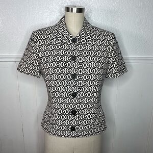 Vintage retro VERSUS Gianni Versace mod psychedelic 90d Y2K top shirt 40